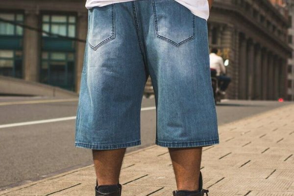 Mens fashion jean shorts